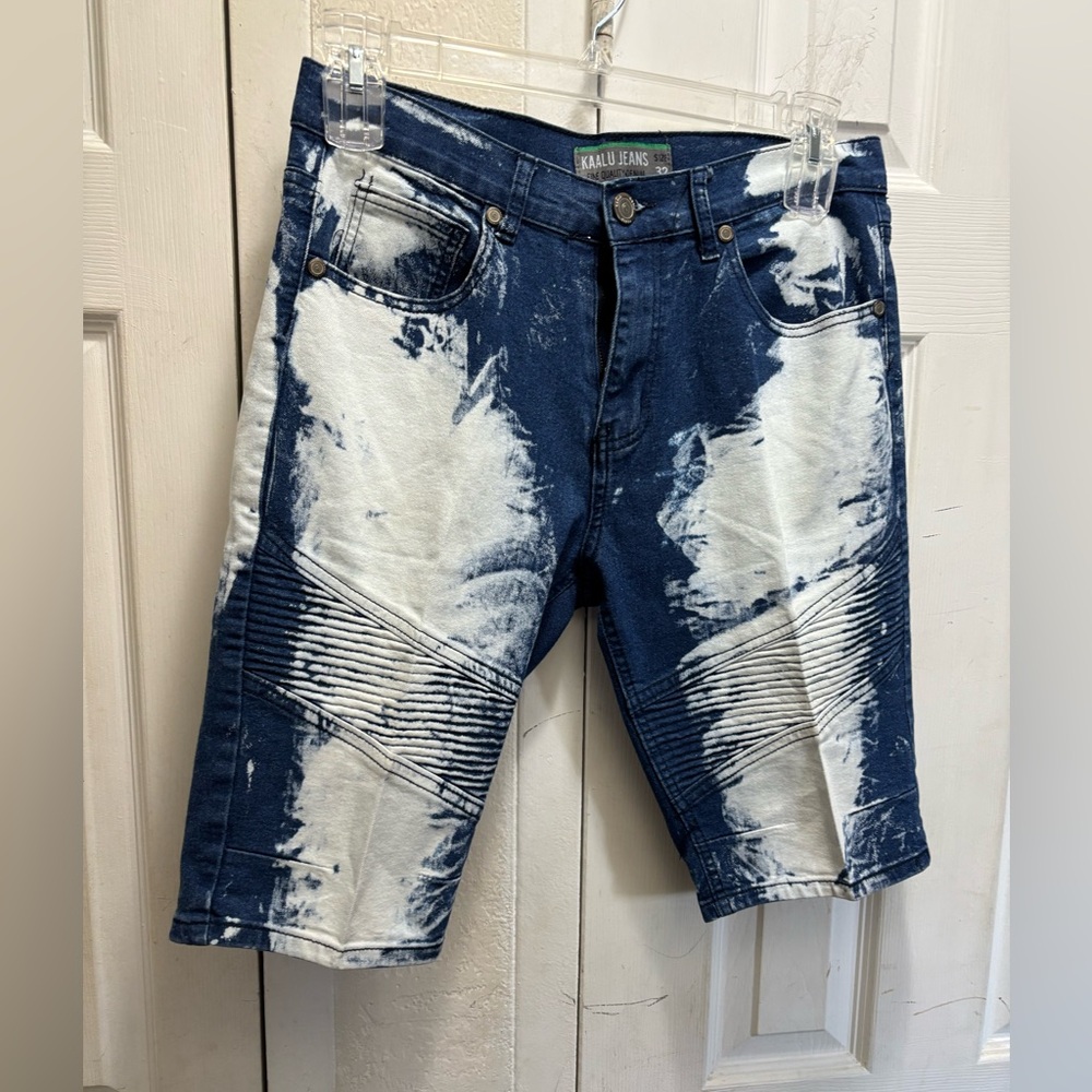 Kaalu jeans Blue and White Men's Shorts